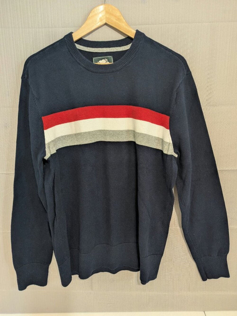 Retro Roots Canada Men's Striped Roots Crew Neck Sweater XL